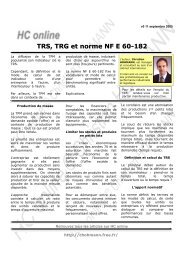 TRS, TRG et norme NF E 60-182 - Free