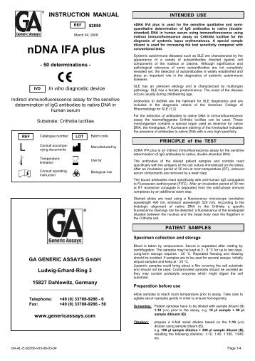 nDNA IFA plus (82050) - GA Generic Assays GmbH
