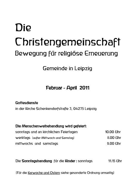 Die Christengemeinschaft in Leipzig