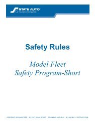 Safety Rules Model Fleet Safety Program-Short - State Auto