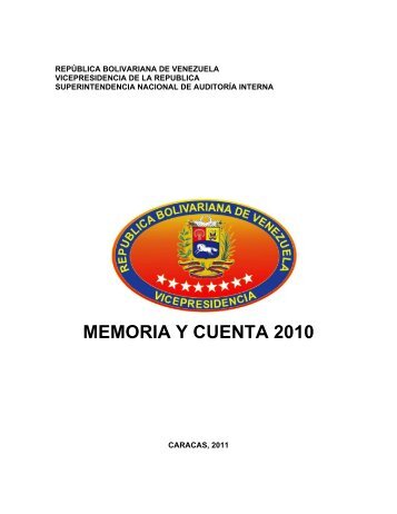 memoria y cuenta 2010 - Superintendencia Nacional de Auditoría ...