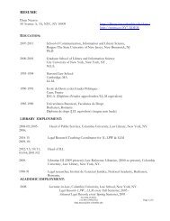 RÃ©sumÃ© - Columbia Law School - Columbia University