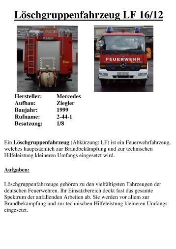 LÃ¶schgruppenfahrzeug LF 16/12 - Freiwillige Feuerwehr Haan