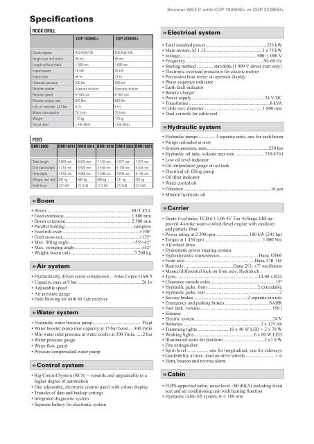 Boomer WE3 C - Atlas Copco