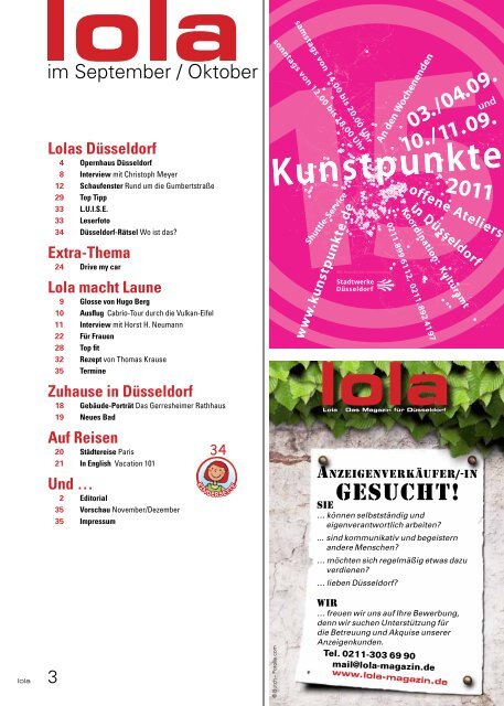 2011-09 - lola - Das Magazin für Düsseldorf