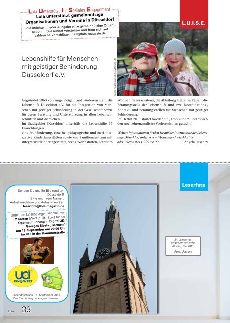 2011-09 - lola - Das Magazin für Düsseldorf