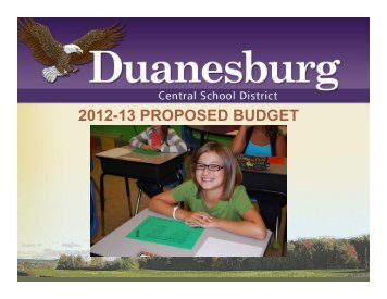 2012-13 proposed budget - Duanesburg Central School District ...