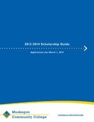 Download our Scholarship Guide - Muskegon Community College