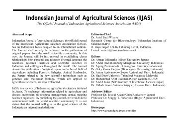 Indonesian Journal of Agricultural Sciences (IJAS) - The Mail Archive