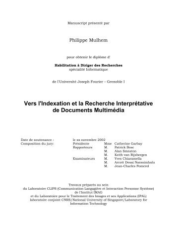 Vers l'Indexation et la Recherche InterprÃ©tative de Documents ...