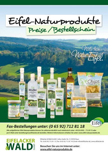 Eifel-Naturprodukte - Eifelacker & Wald GmbH