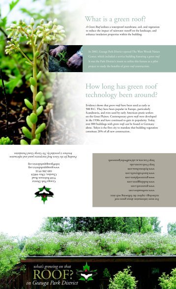 What is a green roof? - Geauga Park District