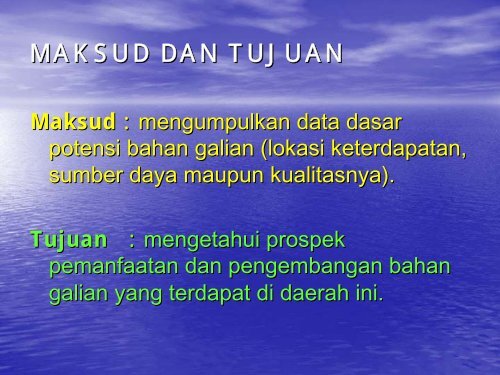 INVENTARISASI DAN EVALUASI MINERAL NON LOGAM ...