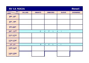 IES LA NUCIA Horari