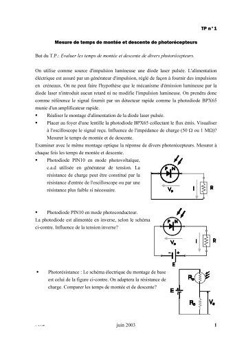 juin 2003 1 TP nÂ°1 Mesure de temps de montÃ©e et ... - ENS Cachan