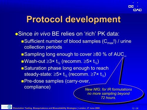 Considerations for planning and designing a bioequivalence (BE ...