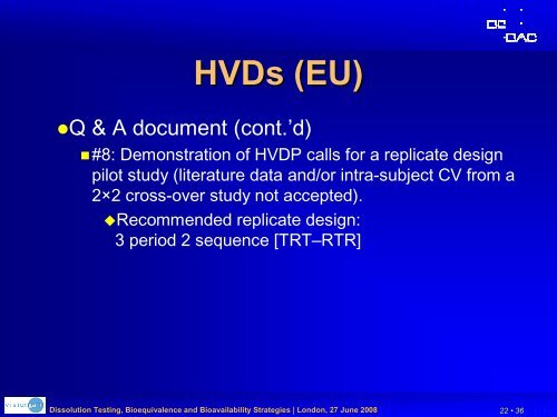 Considerations for planning and designing a bioequivalence (BE ...