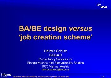 BA-BE design versus 'job creation scheme' - BEBAC â¢ Consultancy ...