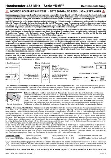 RMF-T1 bis T15 - rohrmotor24