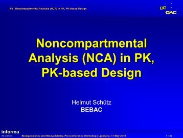 Noncompartmental Analysis (NCA) - BEBAC â¢ Consultancy Services ...