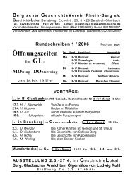VORTRÄGE 2002 - Archiv des BGV Rhein-Berg - Bergischer ...