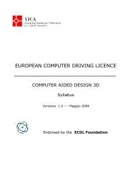 Syllabus ECDL CAD 3D - Aica