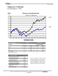 SELIGSON &amp; CO NELJÃ„NNESVUOSIKATSAUS 2 / 2013