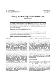 Biotyping of Lactococcus garvieae Isolated from Turkey - Journal of ...