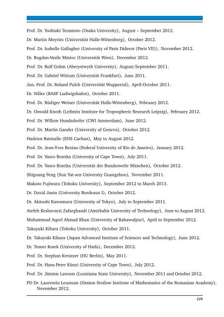 Biannual Report - Fachbereich Mathematik - Technische UniversitÃ¤t ...