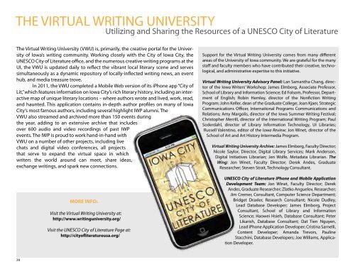 2011 pdf - International Writing Program - University of Iowa