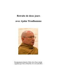 Retraite de deux jours avec Ajahn Tiradhammo - pdf