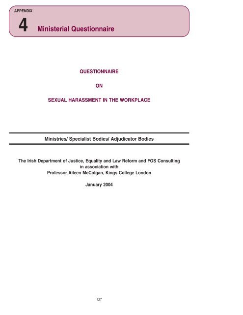 Report on Sexual Harassment in the Workplace in EU ... - UNECE