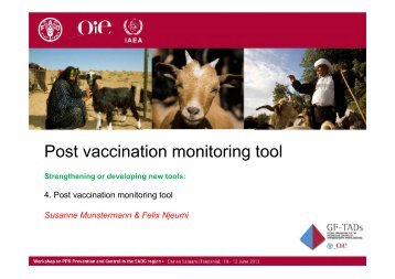 Post vaccination monitoring tool - OIE Africa