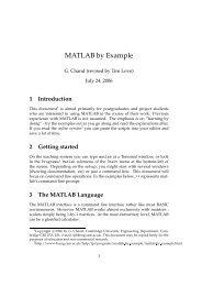 MATLAB by Example - Department of Engineering
