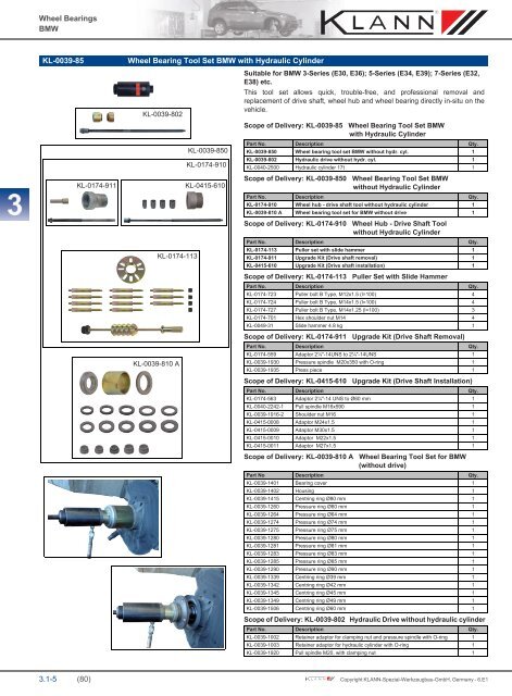 E.g. Wheels, Bearings, Hubs, Drive Shafts, Etc.