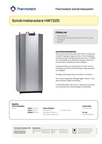 Produktblad PB1011 - Thermotech Scandinavia AB