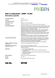 Datasheet - PROGEN Biotechnik GmbH