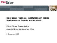 Non-Bank Financial Institutions in India: Performance ... - India Ratings
