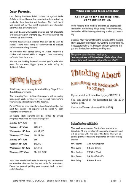 Newsletter Term 2 Week 7 - Biddabah Public School