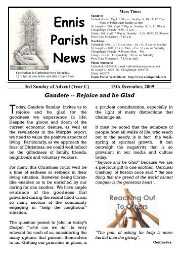 Ennis Parish News