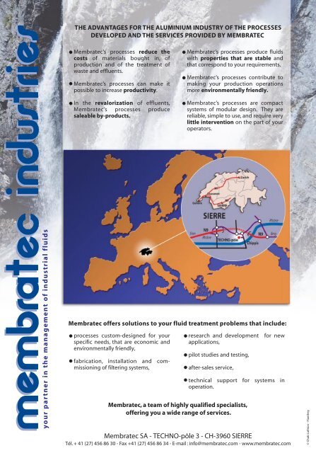 Fluid treatment in the aluminium industry Membrane ... - Membratec