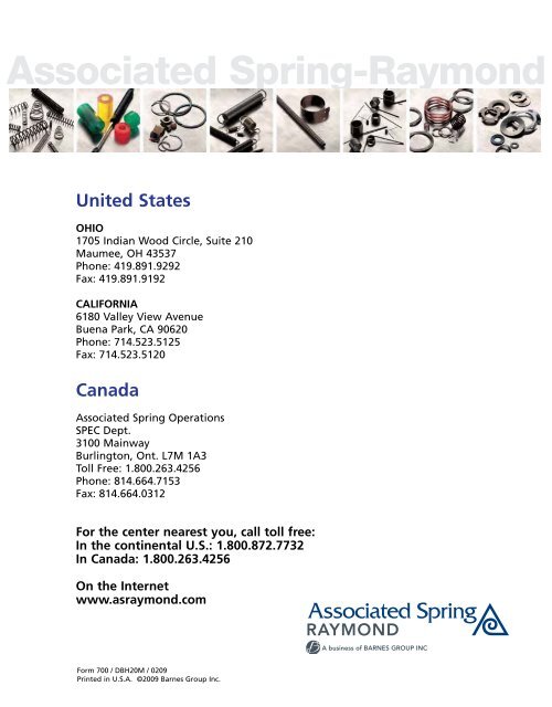 Springs and Spring Washers - Electronic Fasteners Inc