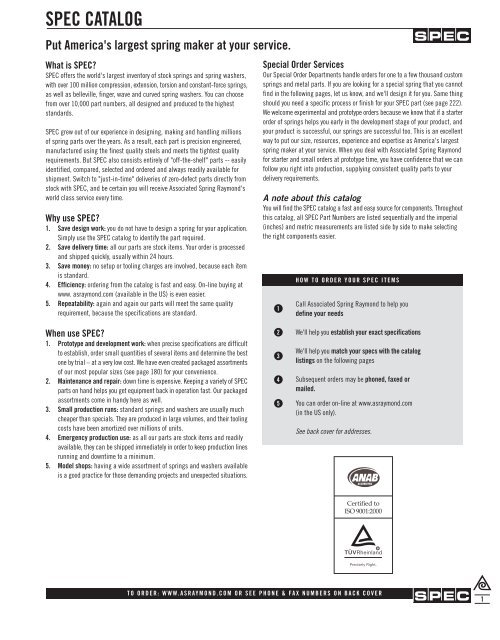 Springs and Spring Washers - Electronic Fasteners Inc