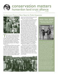 conservation matters - Hunterdon Land Trust