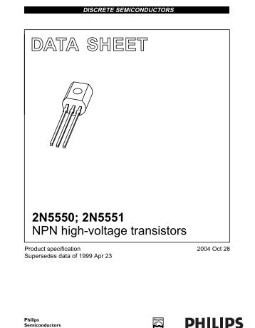 2N5550; 2N5551 NPN high-voltage transistors - Micros