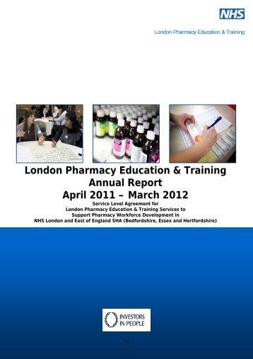 London Pharmacy Education & Training Annual Report ... - LPE&T