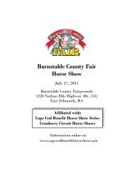Barnstable County Fair 2011 Prize List - Cape Cod Benefit Horse ...