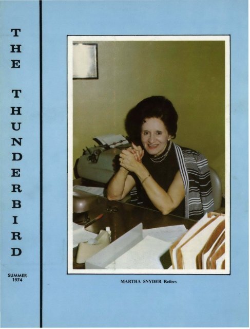 Summer 1974 - Thunderbird Magazine