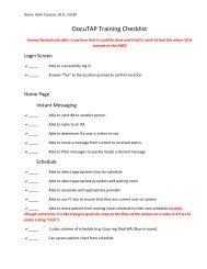 DocuTAP Training Checklist.pdf - Keith Conover's Home Page
