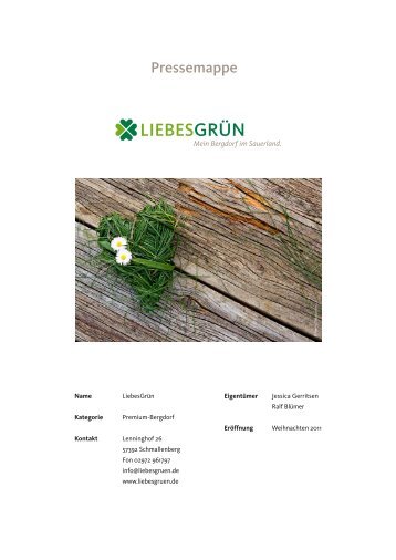 Pressemappe - LiebesGrün